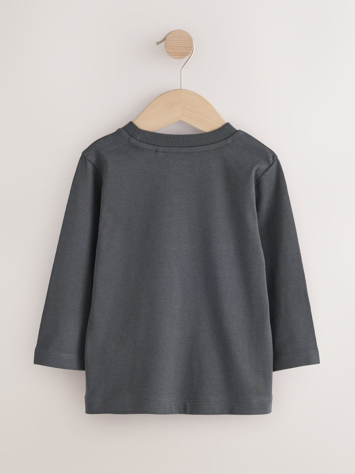 Dsiney Kidz - Charcoal Grey Long Sleeve Plain T-Shirt (3mths-7yrs) image 2