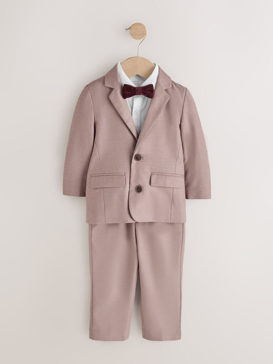 Dsiney Kidz - Brown Blazer, Shirt & Trouser Set Blazer Shirt Trousers and Bow Tie Set (3mths-12yrs) image 1