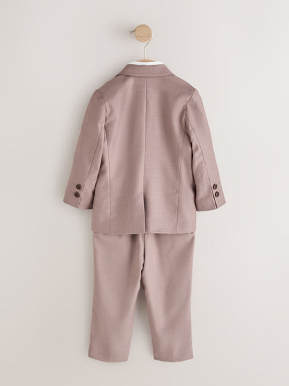 Dsiney Kidz - Brown Blazer, Shirt & Trouser Set Blazer Shirt Trousers and Bow Tie Set (3mths-12yrs) image 3