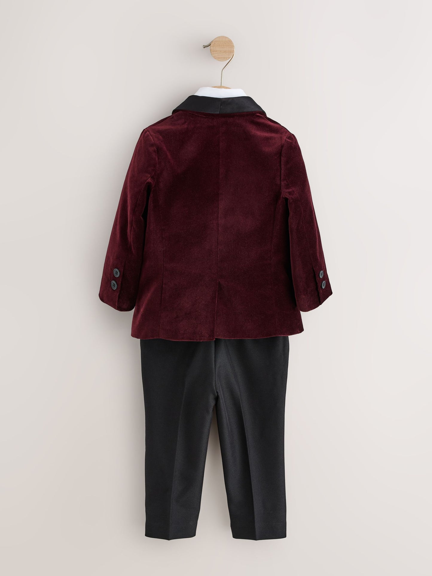 Dsiney Kidz - Burgundy Red Blazer, Shirt & Trouser Set Blazer Shirt Trousers and Bow Tie Set (3mths-12yrs) image 3