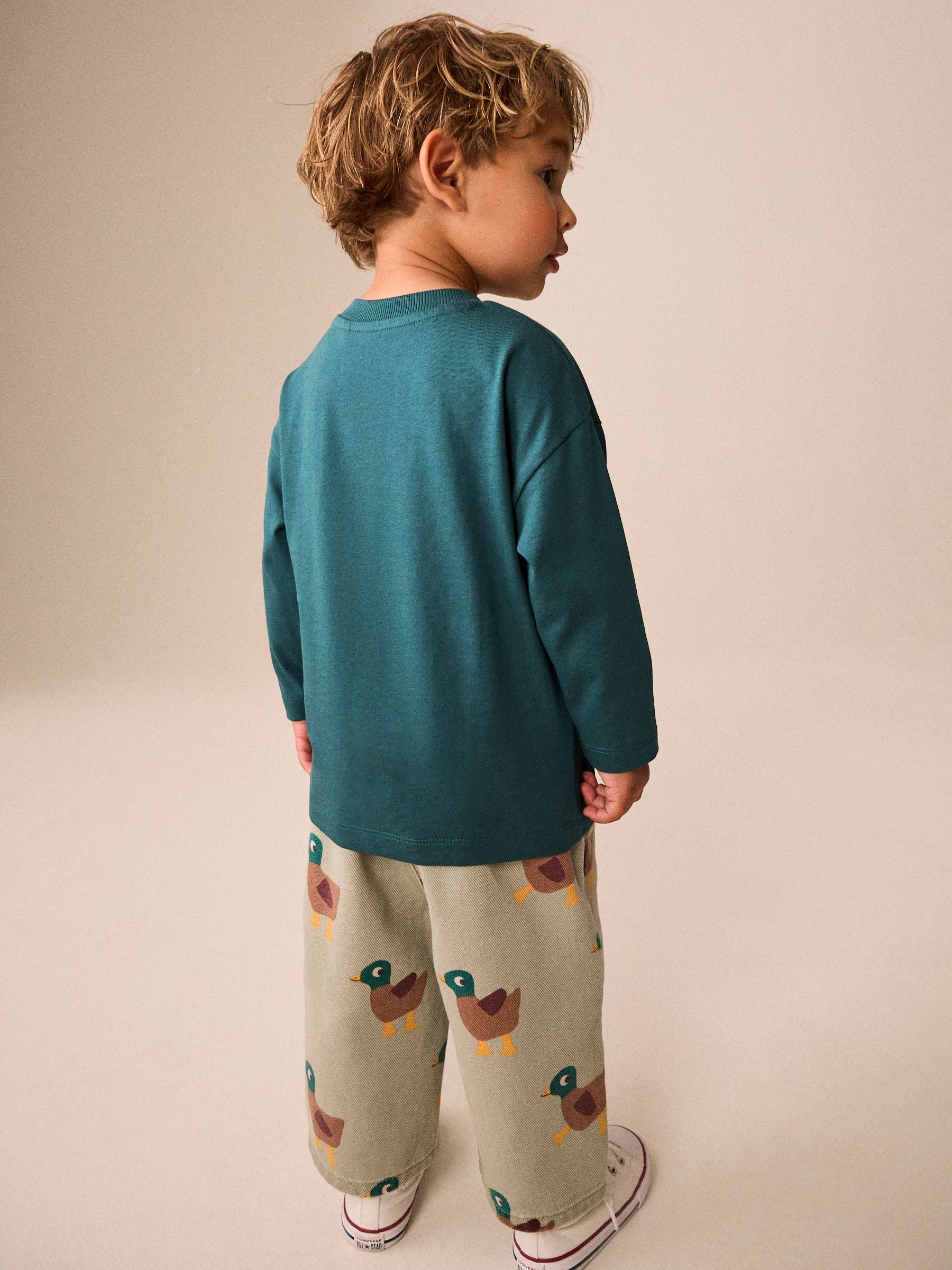 Dsiney Kidz - Green Daddys Best Buddy Slogan Long Sleeve Small Graphic Printed T-Shirt (3mths-7yrs) image 3