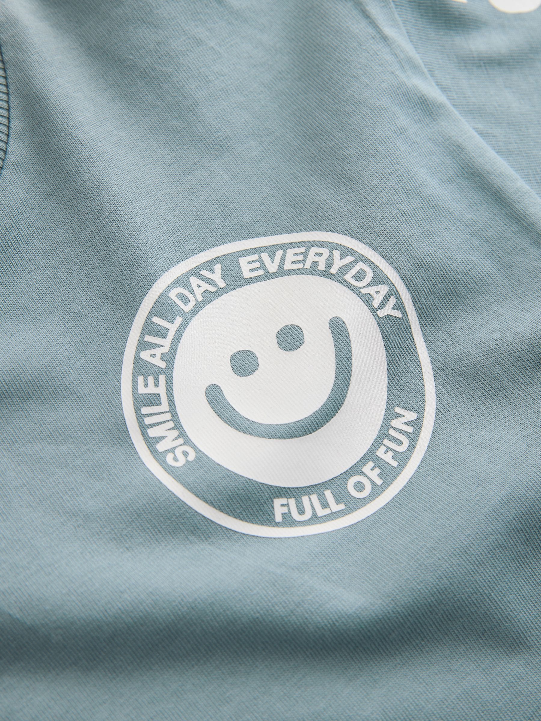 Dsiney Kidz - Mineral Blue Smile All Day Everyday Long Sleeve Back Graphic T-Shirt (3mths-10yrs) image 7