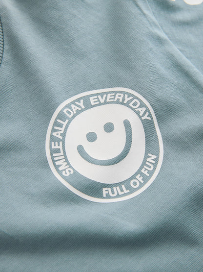 Dsiney Kidz - Mineral Blue Smile All Day Everyday Long Sleeve Back Graphic T-Shirt (3mths-10yrs) image 7