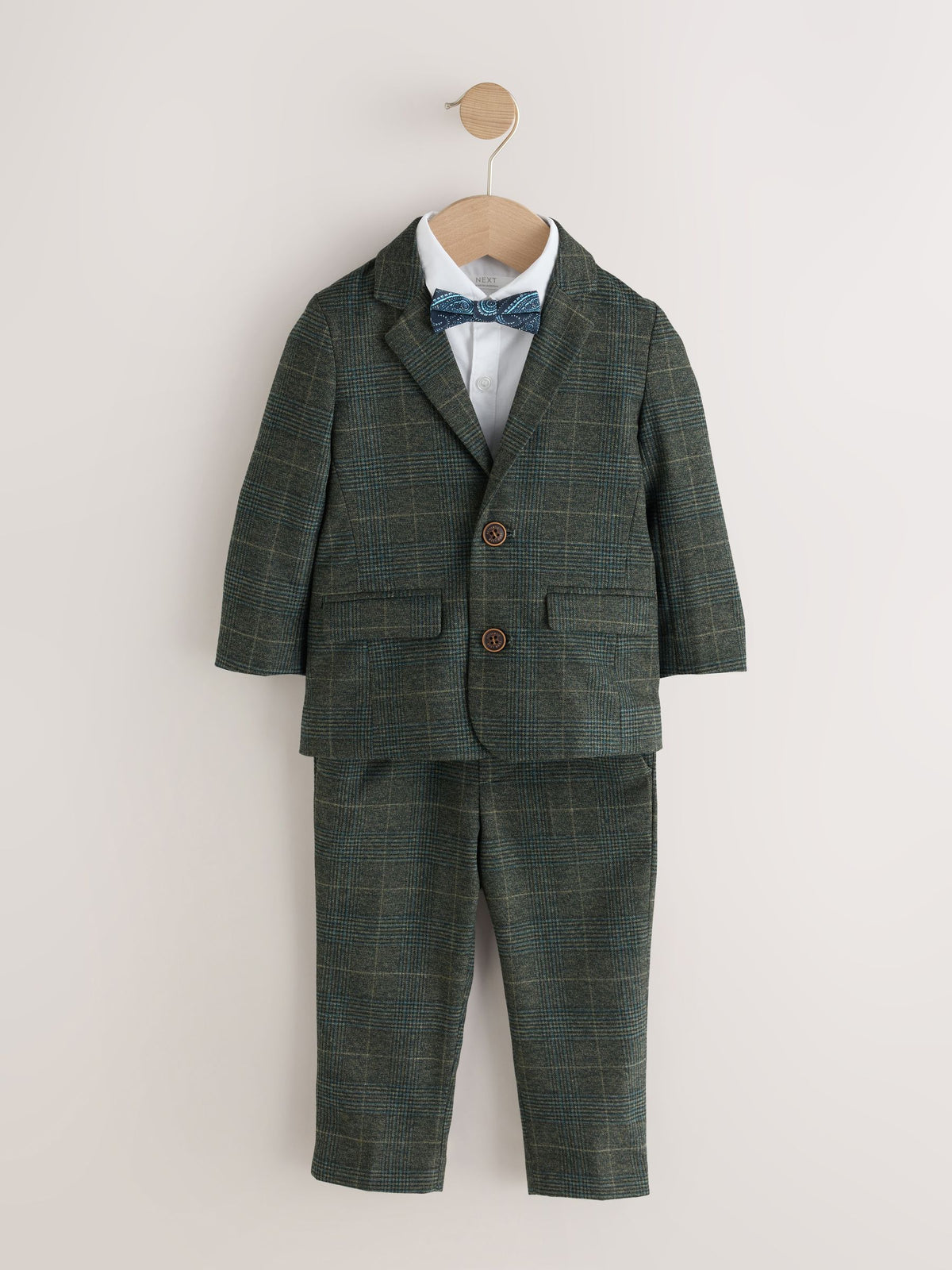 Dsiney Kidz - Green Blazer, Shirt & Trouser Set Blazer Shirt Trousers and Bow Tie Set (3mths-12yrs) image 1