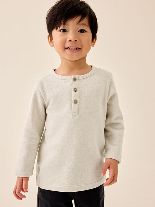 Dsiney Kidz - Neutral Long Sleeve Henley Neck T-Shirt (3mths-7yrs) image 1