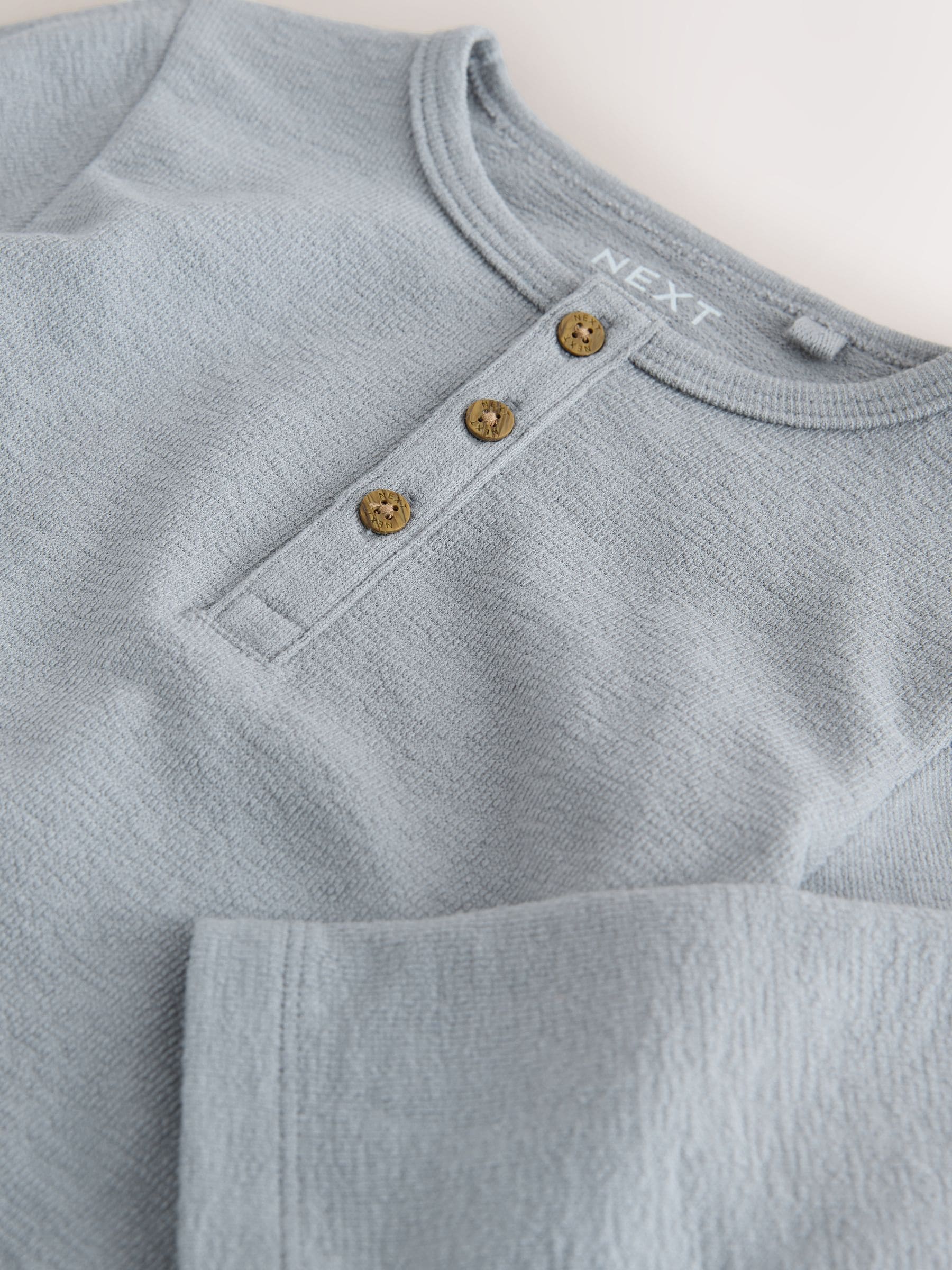 Dsiney Kidz - Light Blue Long Sleeve Henley Neck T-Shirt (3mths-7yrs) image 8