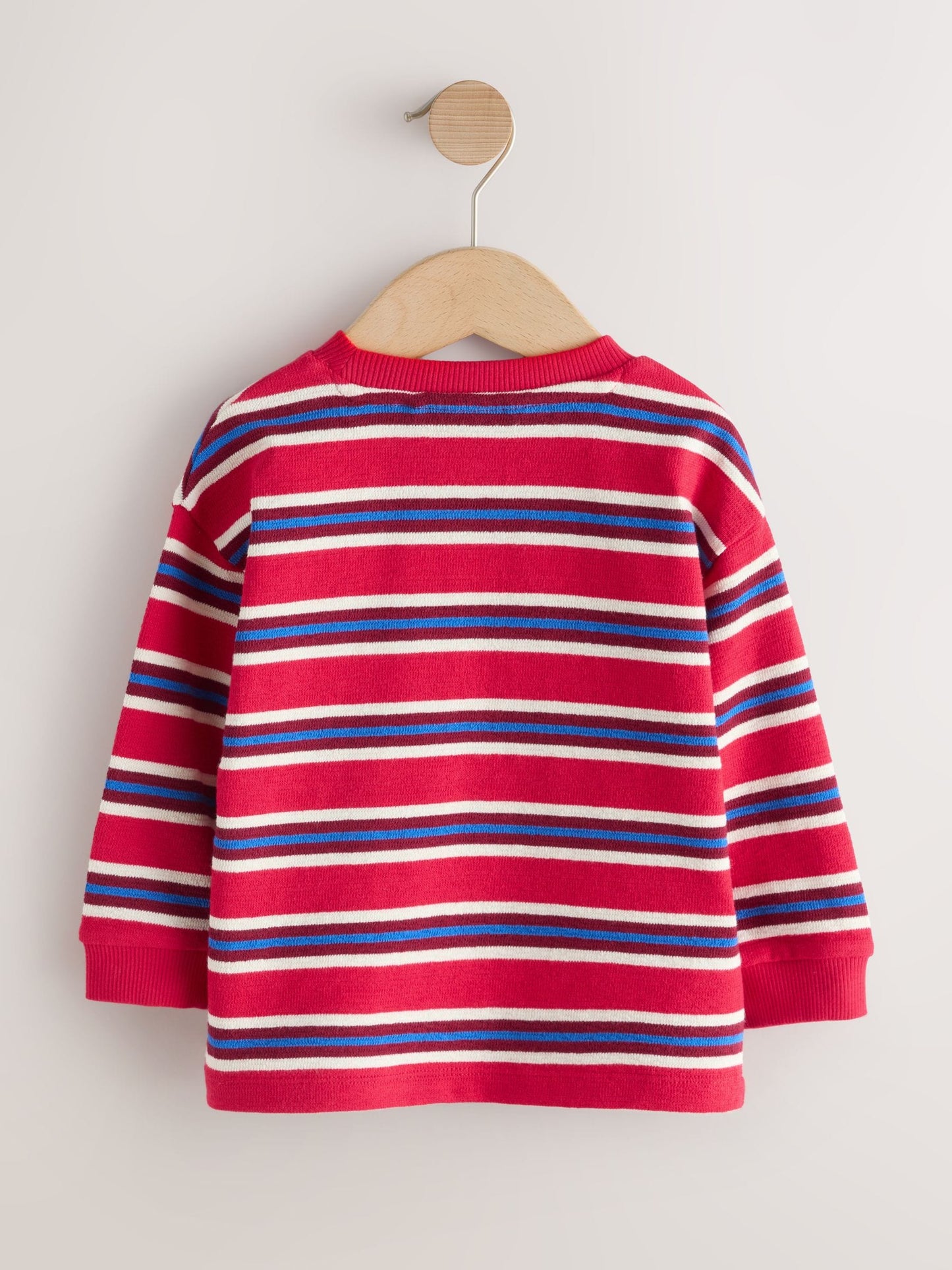 Red/White Textured Long Sleeve Stripe T-Shirt (3mths-7yrs) image 6