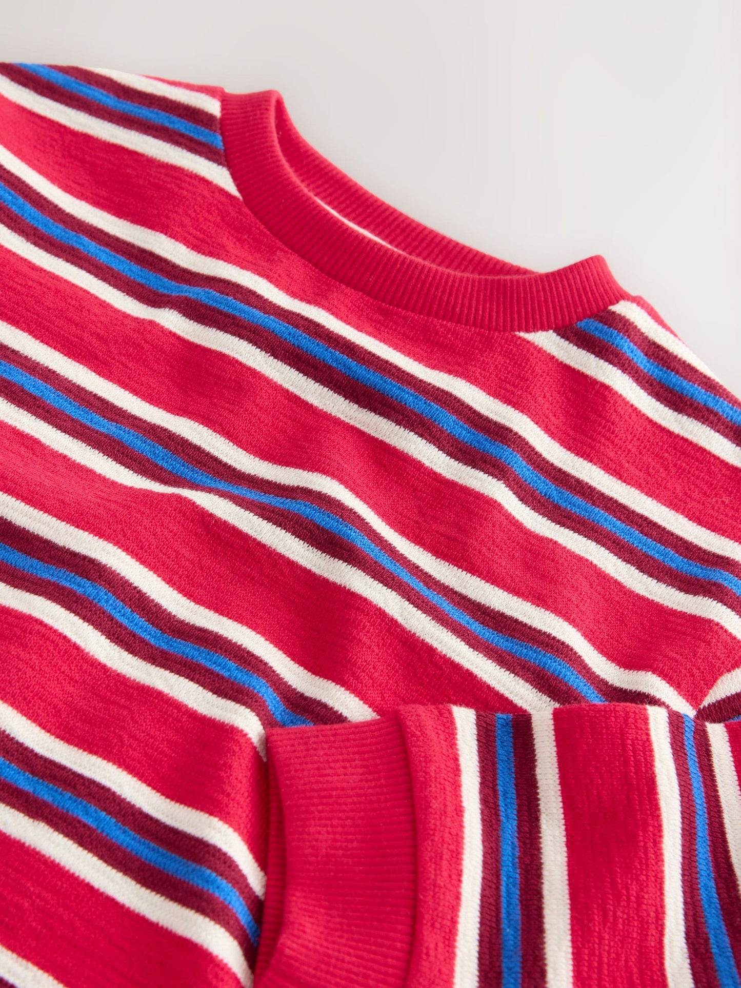 Red/White Textured Long Sleeve Stripe T-Shirt (3mths-7yrs) image 8
