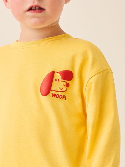 Yellow Dog Long Sleeve Small Graphic Printed T-Shirt (3mths-7yrs) image 4