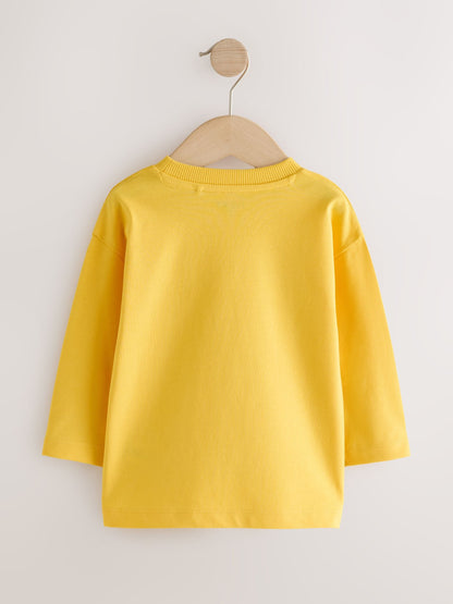 Yellow Dog Long Sleeve Small Graphic Printed T-Shirt (3mths-7yrs) image 6