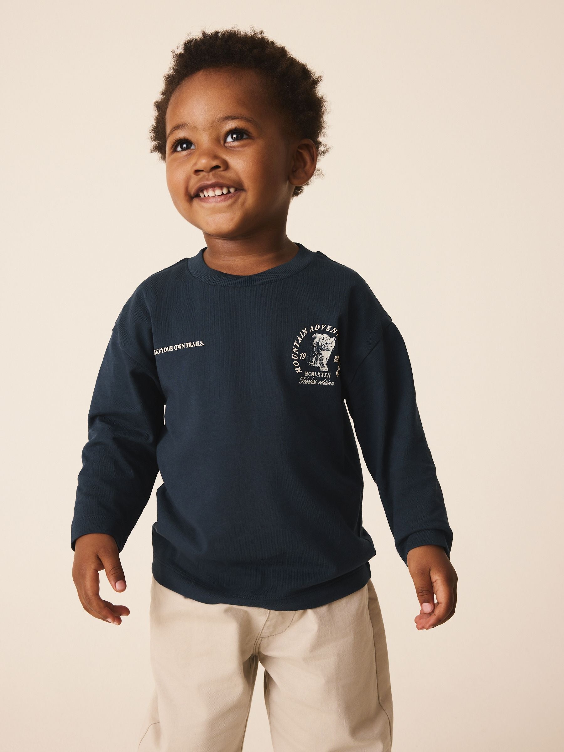 Dsiney Kidz - Navy Tiger Long Sleeve Back Graphic T-Shirt (3mths-10yrs) image 2