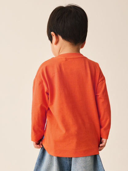 Dsiney Kidz - Orange Skater Crew Long Sleeve Graphic T-Shirt (3mths-7yrs) image 3