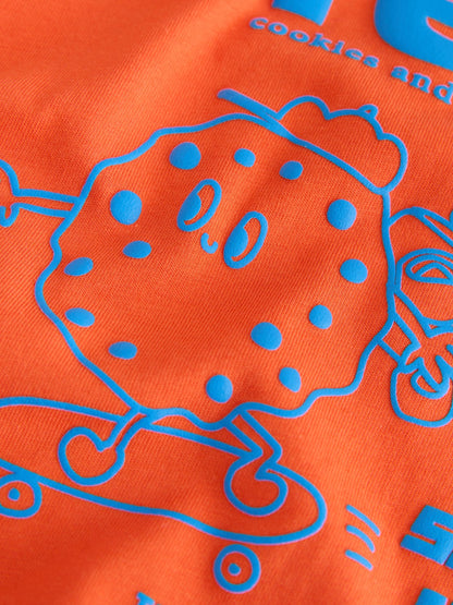 Dsiney Kidz - Orange Skater Crew Long Sleeve Graphic T-Shirt (3mths-7yrs) image 6