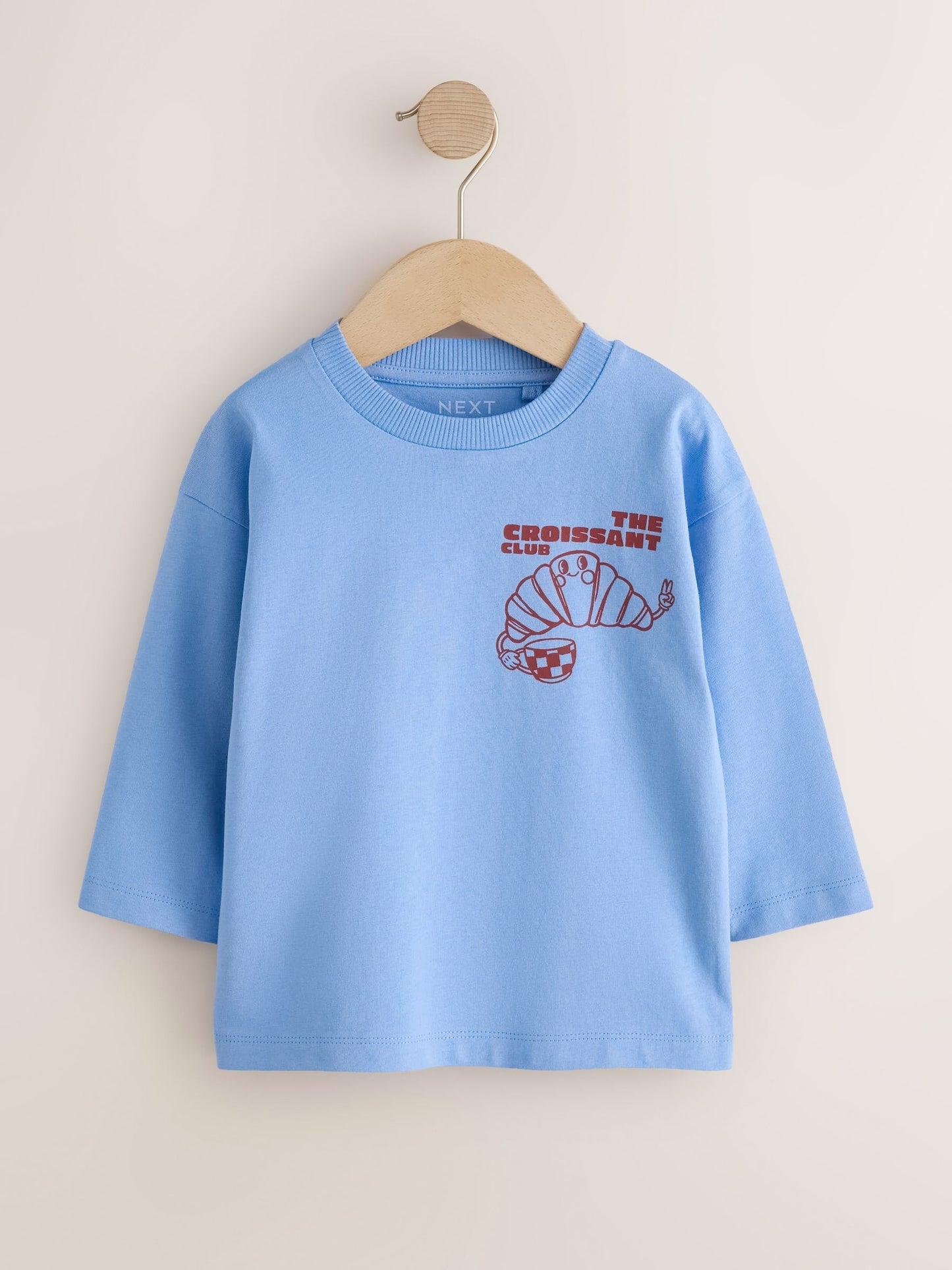 Dsiney Kidz - Blue Croissant Club Long Sleeve Back Graphic T-Shirt (3mths-10yrs) image 4