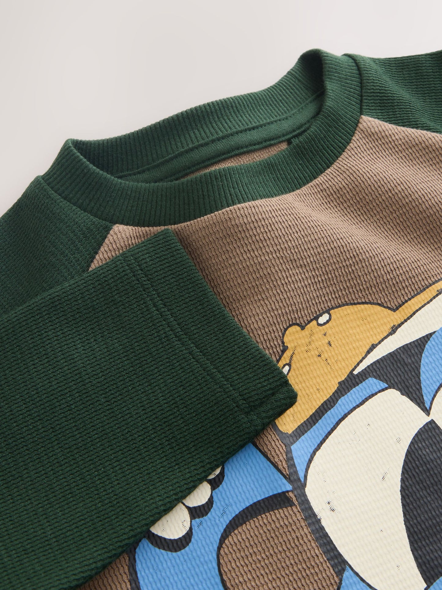 Dsiney Kidz - Brown/Khaki Cool Vibes Raglan Textured Long Sleeve Graphic T-Shirt (3mths-7yrs) image 7