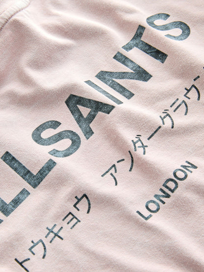 Dsiney Kidz - smALLSAINTS Washed Pink Oversized Underground Crew Neck Cotton T-Shirt image 7