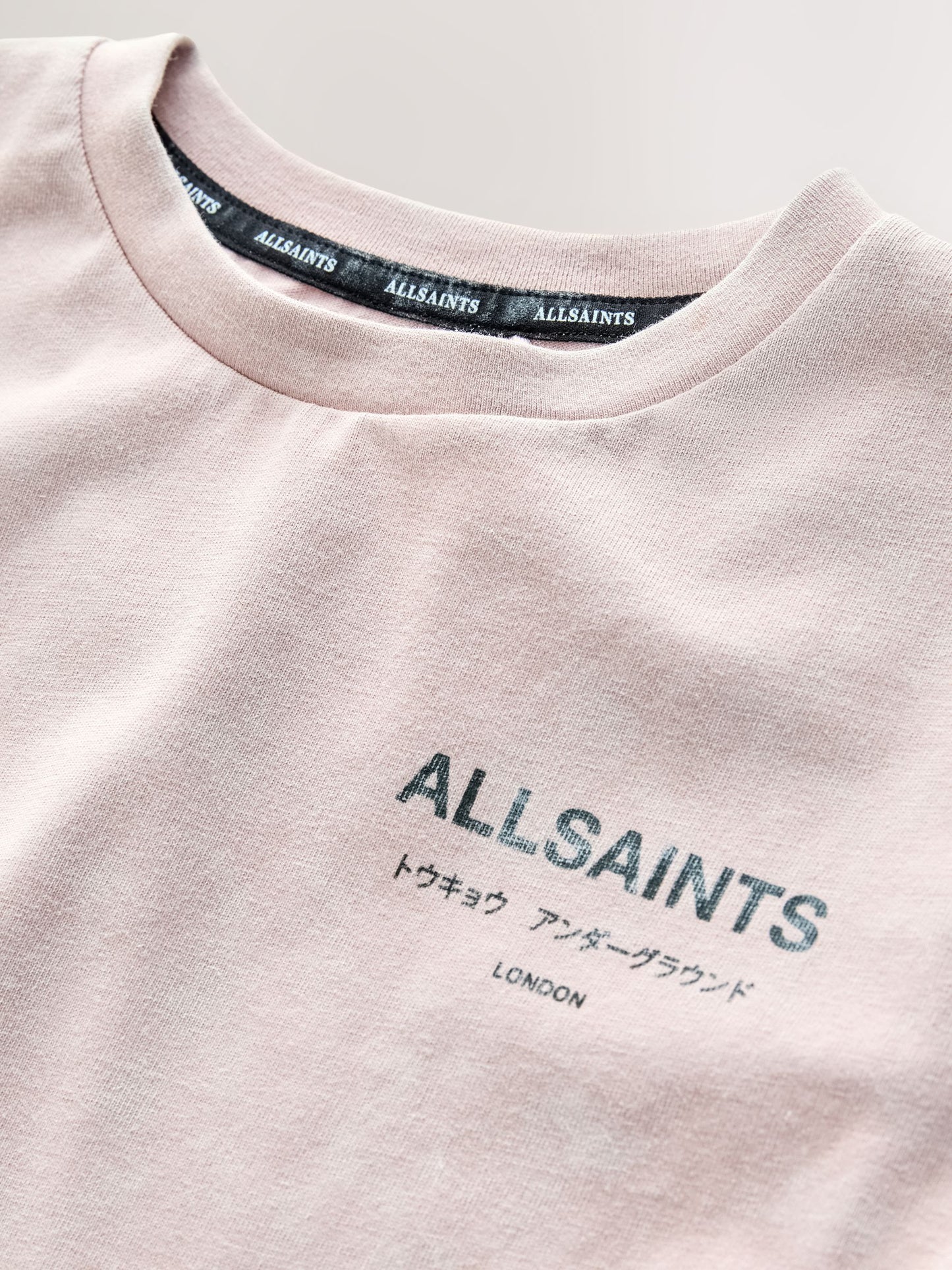 Dsiney Kidz - smALLSAINTS Washed Pink Oversized Underground Crew Neck Cotton T-Shirt image 8