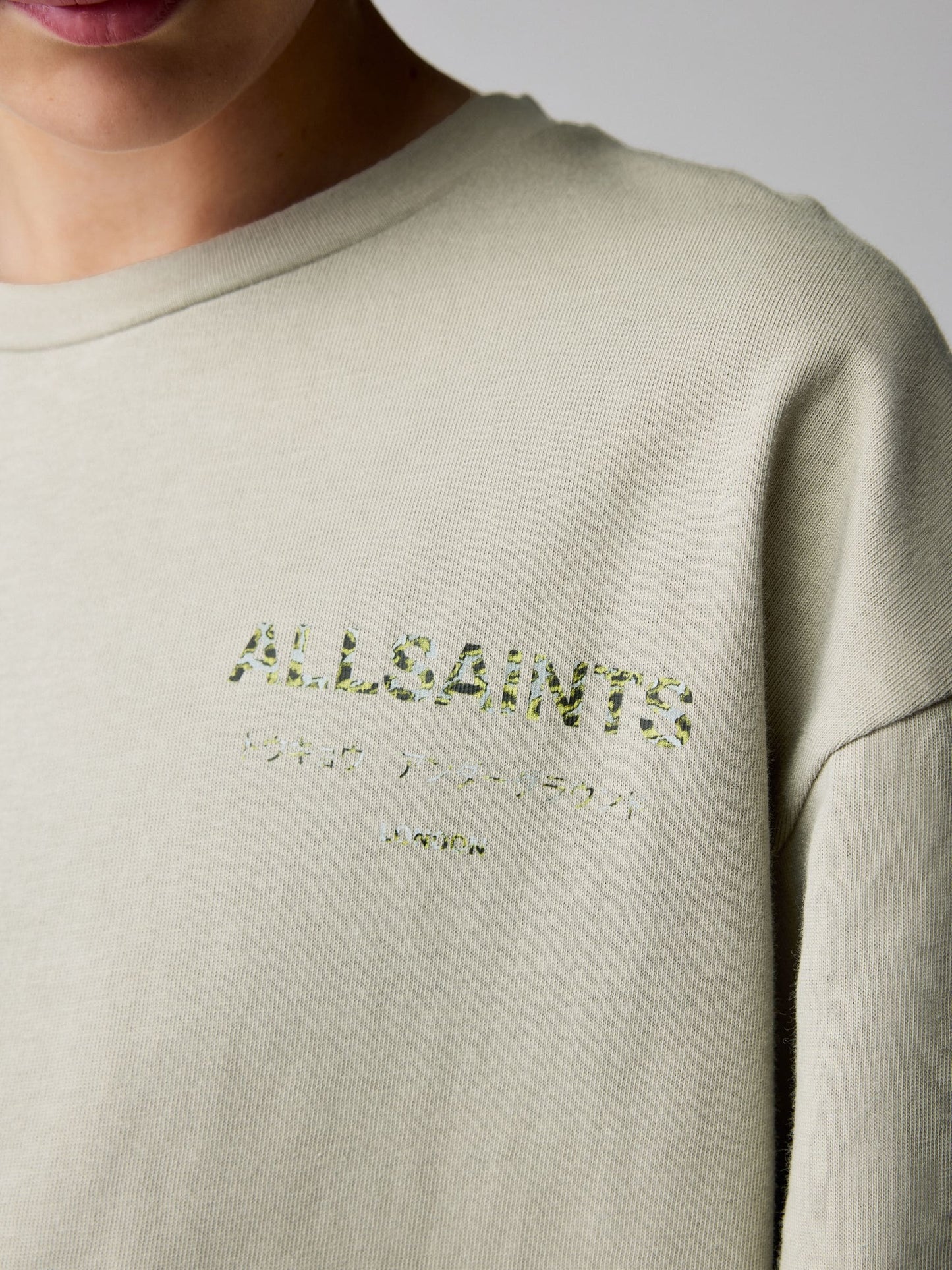 Dsiney Kidz - smALLSAINTS Stone/Camo Oversized Underground Crew Neck Cotton T-Shirt image 4
