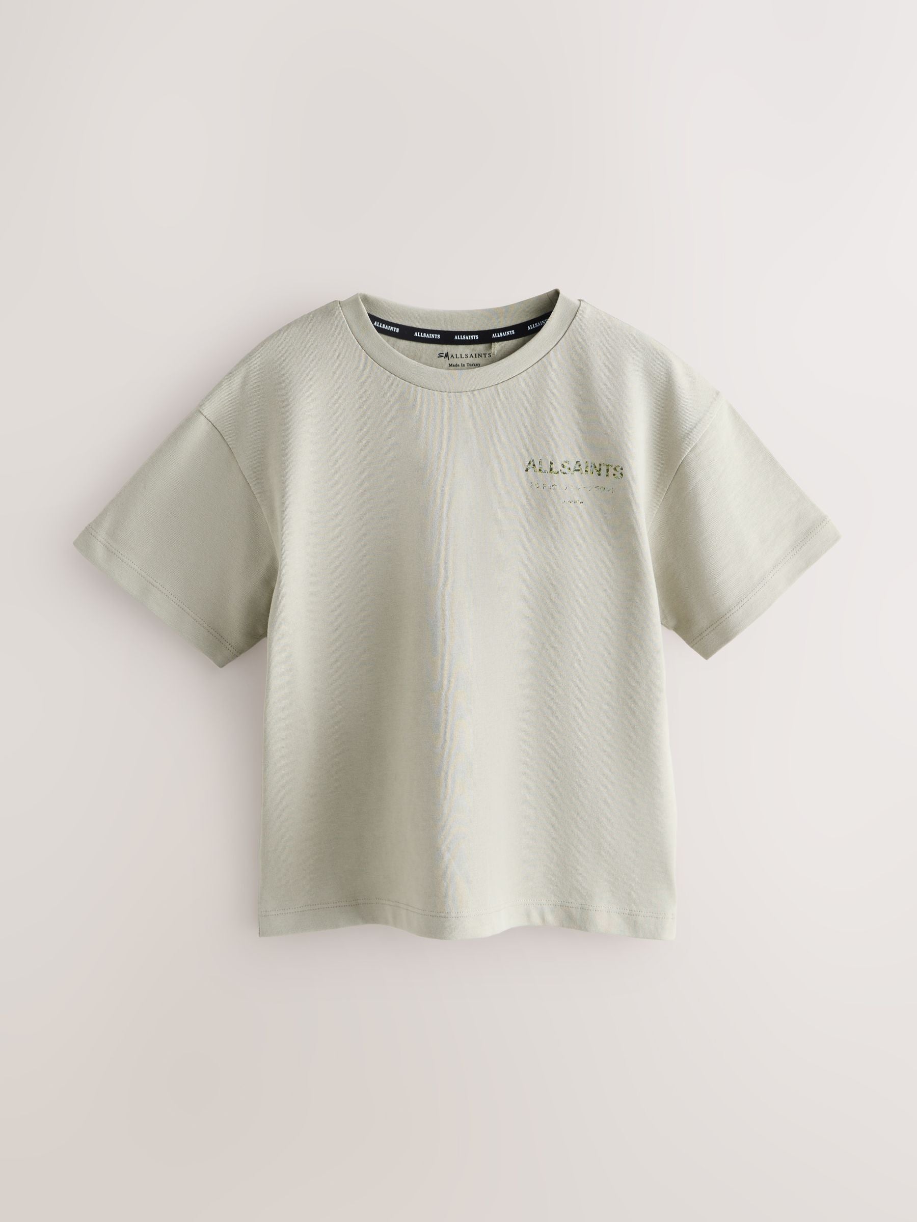 Dsiney Kidz - smALLSAINTS Stone/Camo Oversized Underground Crew Neck Cotton T-Shirt image 5