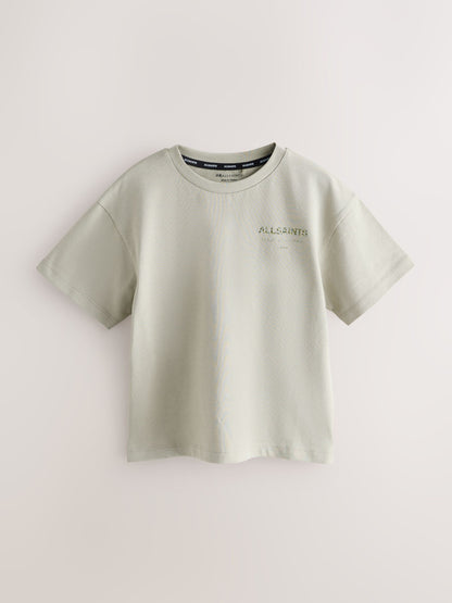 Dsiney Kidz - smALLSAINTS Stone/Camo Oversized Underground Crew Neck Cotton T-Shirt image 5