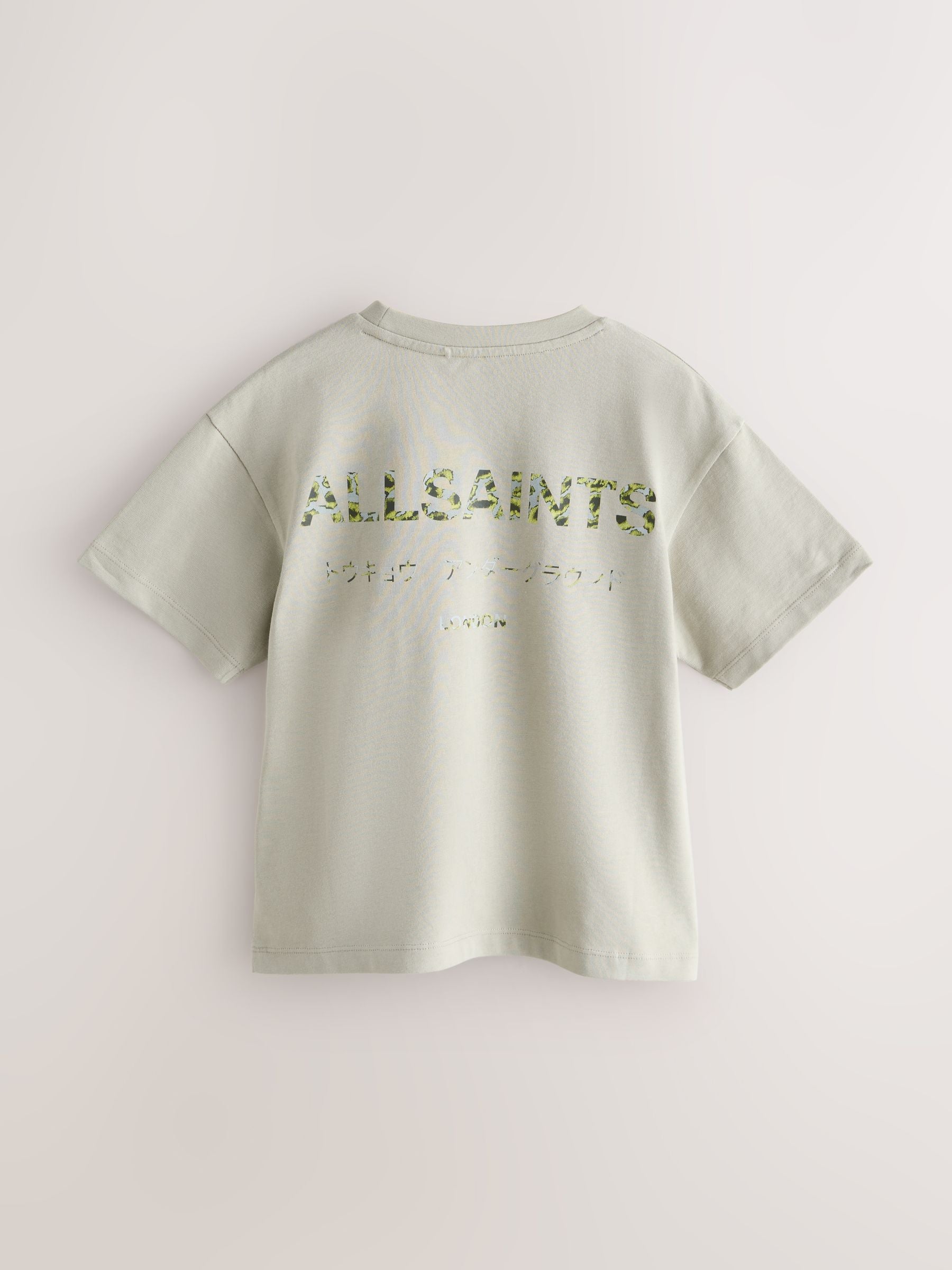 Dsiney Kidz - smALLSAINTS Stone/Camo Oversized Underground Crew Neck Cotton T-Shirt image 6