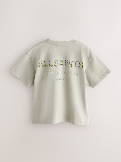 Dsiney Kidz - smALLSAINTS Stone/Camo Oversized Underground Crew Neck Cotton T-Shirt image 6