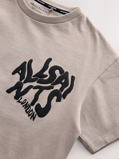 Dsiney Kidz - smALLSAINTS Light Brown Oversized Orlando Logo Crew Neck T-Shirt image 7