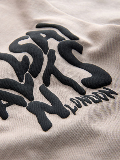 Dsiney Kidz - smALLSAINTS Light Brown Oversized Orlando Logo Crew Neck T-Shirt image 9