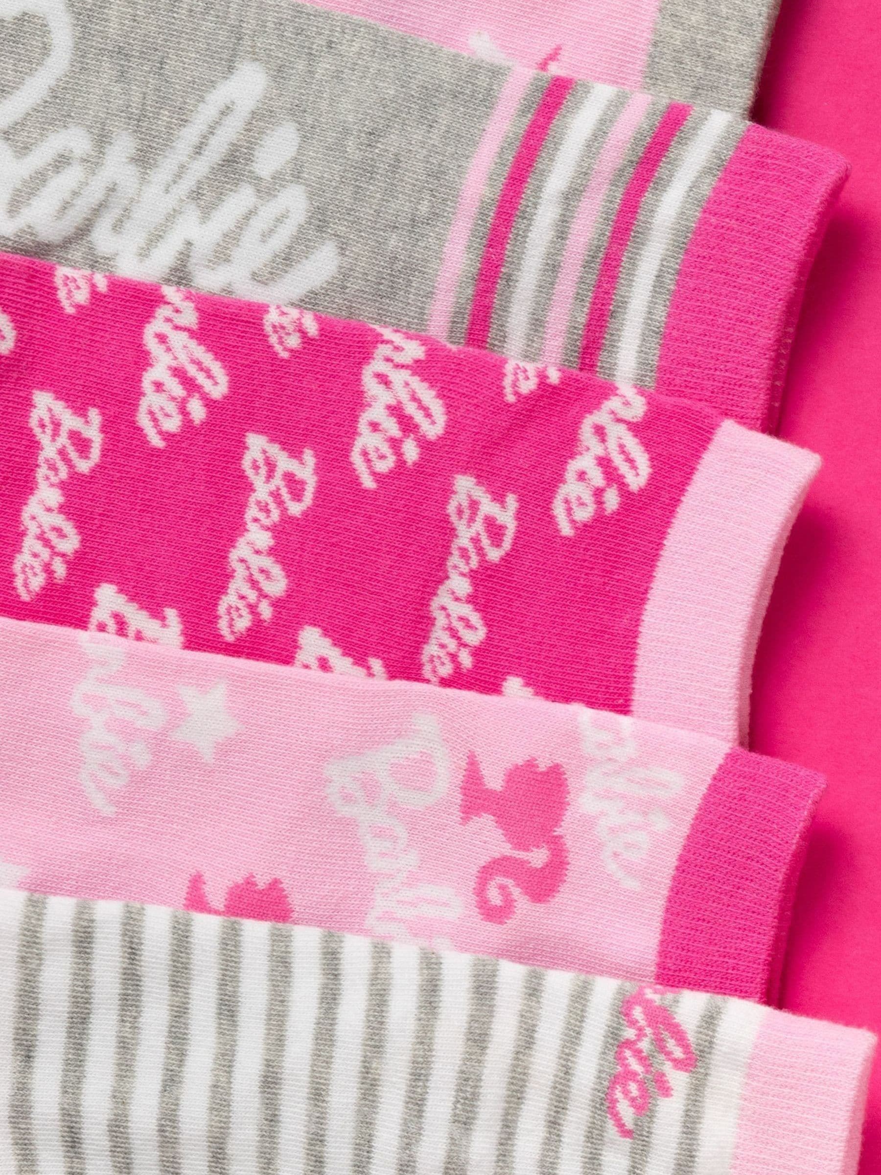 Vanilla Underground Pink Barbie Calf Socks Set of 5 image 2