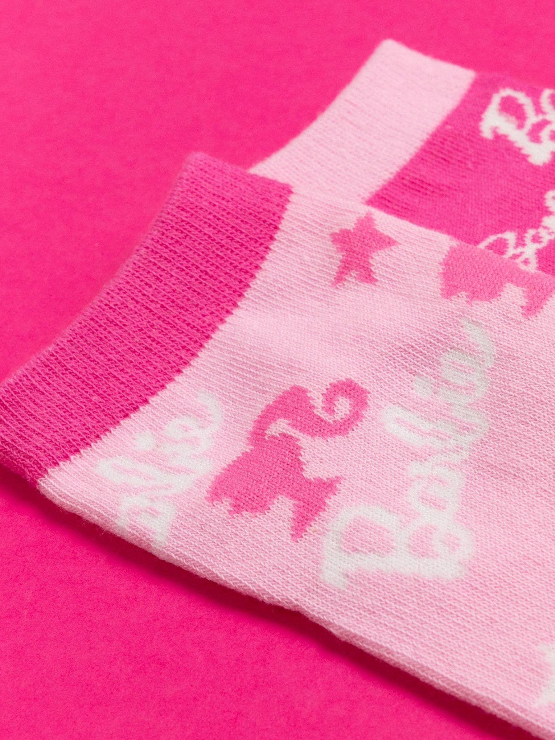 Vanilla Underground Pink Barbie Calf Socks Set of 5 image 3