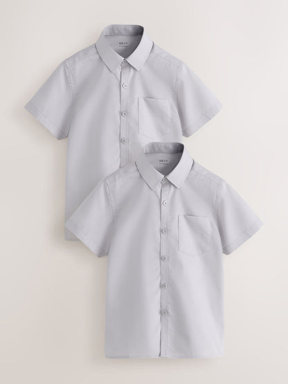 Dsiney Kidz - Grey Regular Fit Short Sleeve School 2 Pack Shirts (3-17yrs) image 1