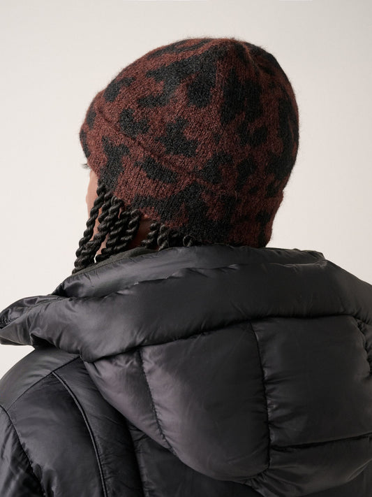 smALLSAINTS Brown Leopard Script Logo Knitted Beanie and Gloves Set - image 2