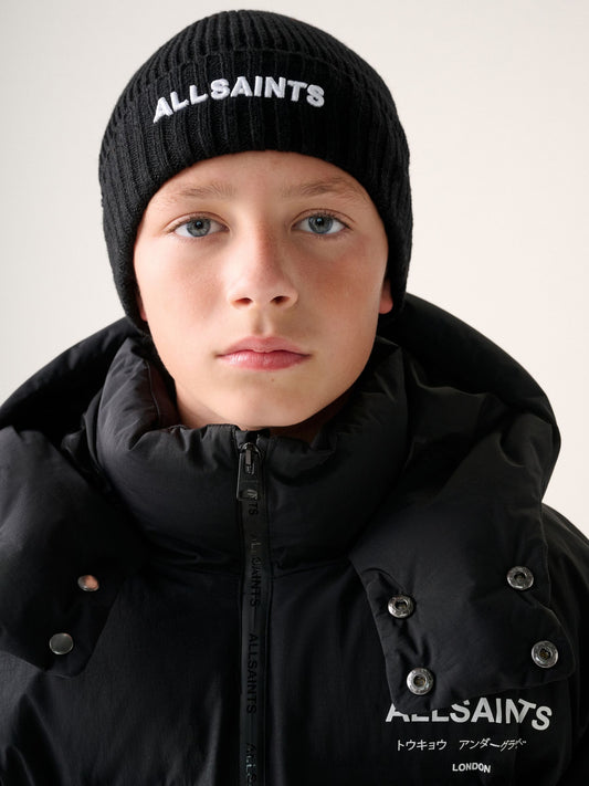 smALLSAINTS Black Underground Knitted Logo Beanie - image 1