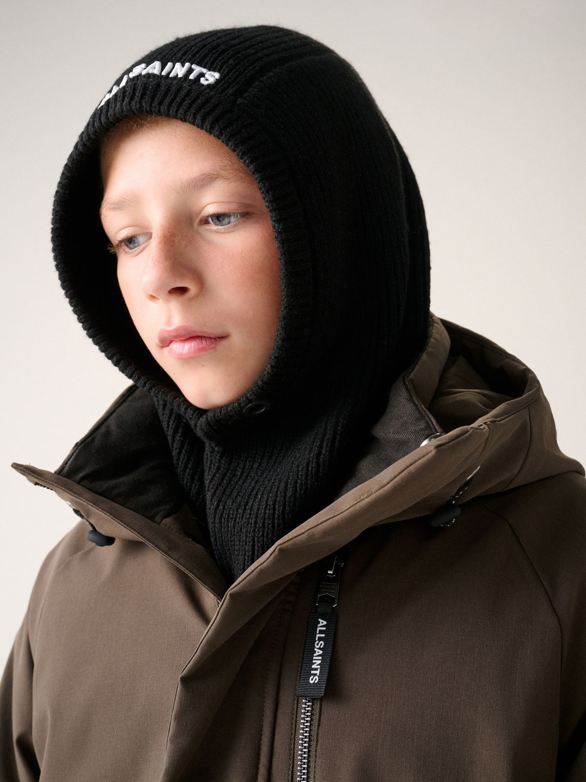 smALLSAINTS Black Logo Knitted Hood Hat - image 3