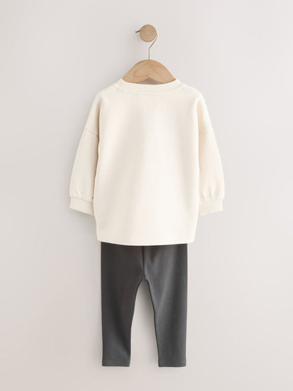 Dsiney Kidz - Off-White Long Sleeve Top and Leggings Set (3mths-7yrs) image 6