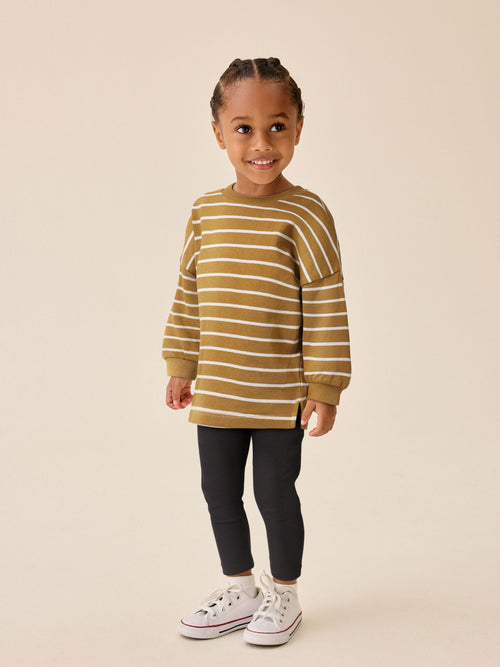 Mustard Stripe Long Sleeve Top and Leggings Set (3mths-7yrs) image 1