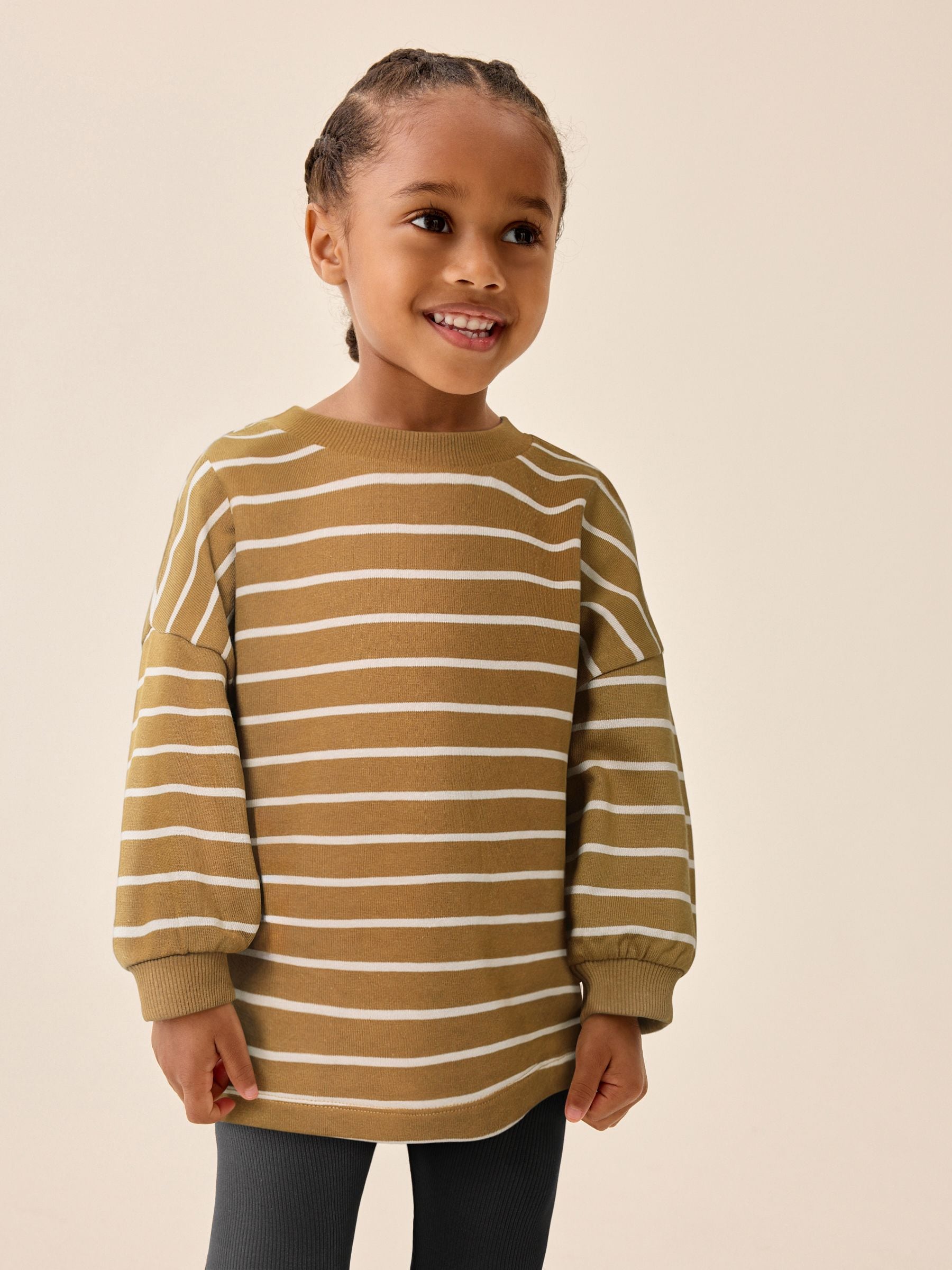 Mustard Stripe Long Sleeve Top and Leggings Set (3mths-7yrs) image 2