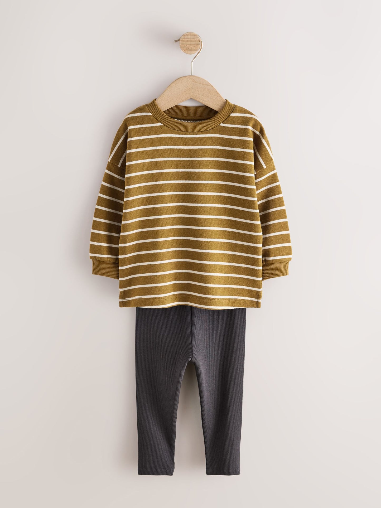 Mustard Stripe Long Sleeve Top and Leggings Set (3mths-7yrs) image 6