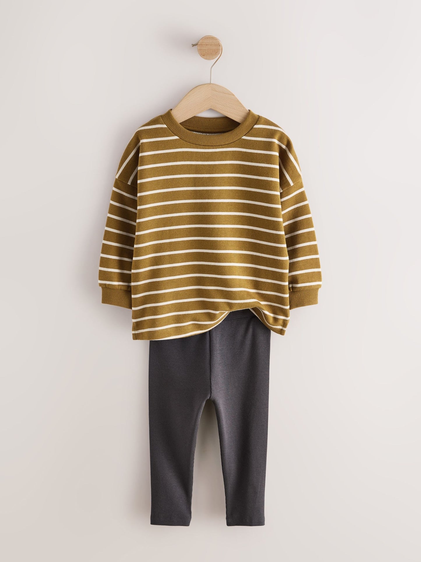 Mustard Stripe Long Sleeve Top and Leggings Set (3mths-7yrs) image 7