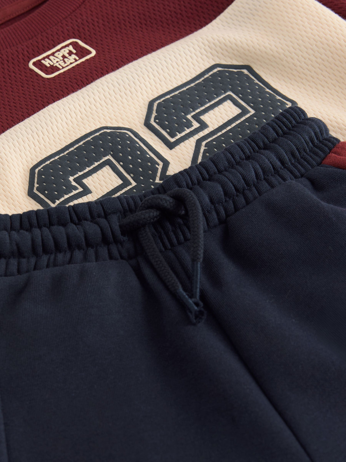 Berry/Ecru Varsity Top and Joggers Set (3mths-7yrs) - image 8