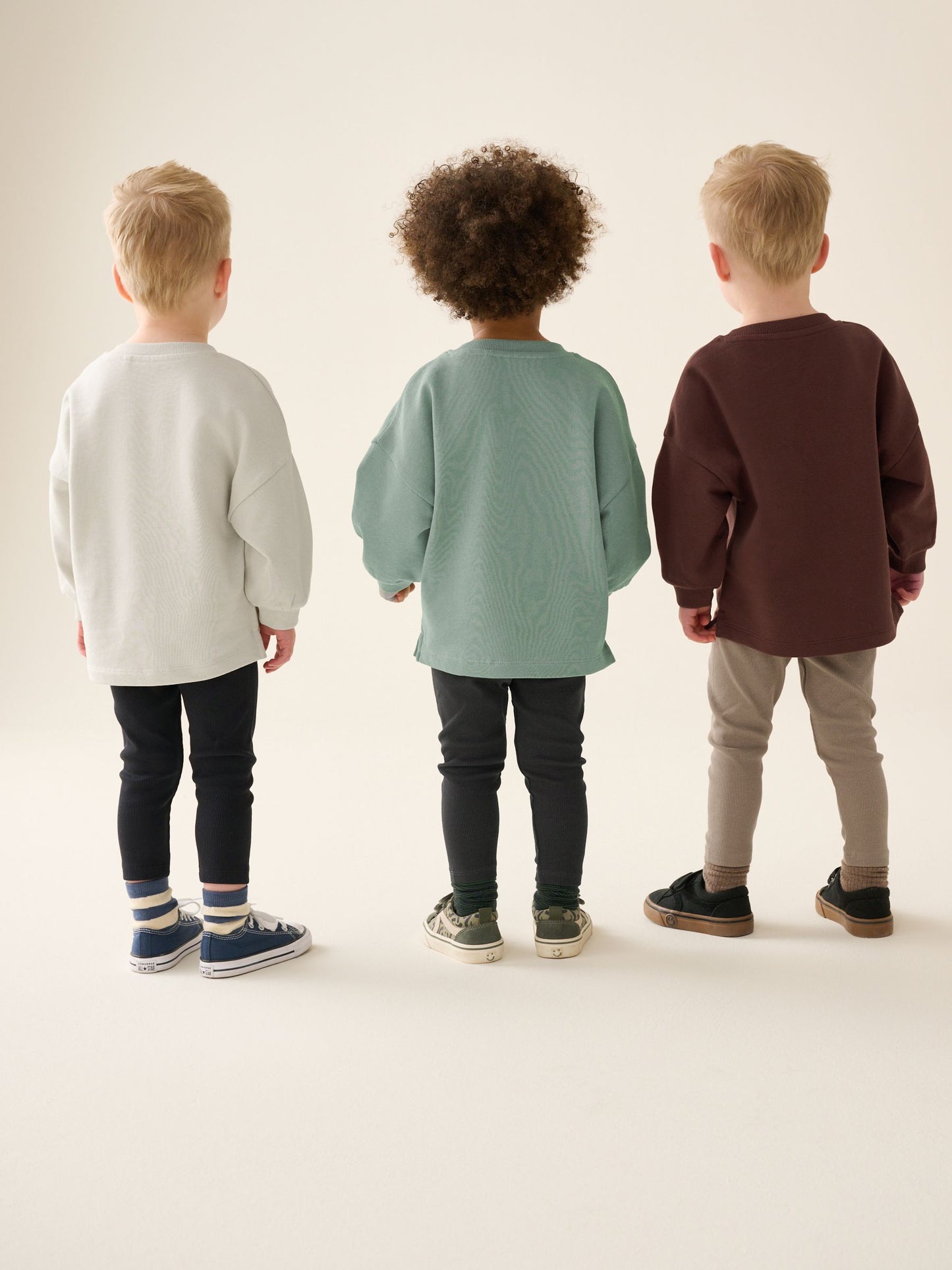 Dsiney Kidz - Brown/Green/Off-white Crew Top and Legging Set 3 Pack (3mths-7yrs) image 3