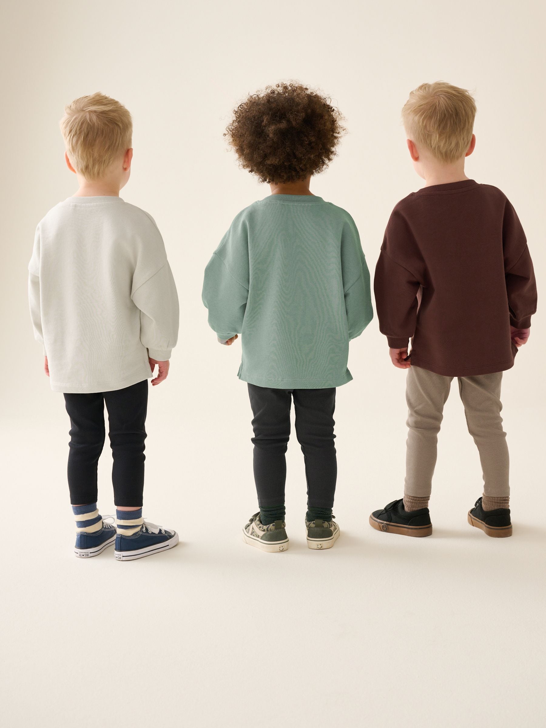 Dsiney Kidz - Brown/Green/Off-white Crew Top and Legging Set 3 Pack (3mths-7yrs) image 3