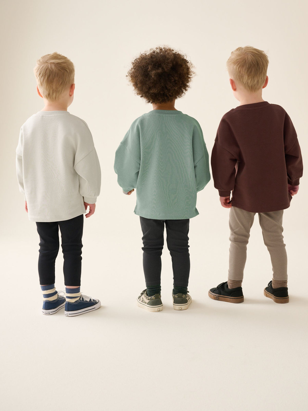 Dsiney Kidz - Brown/Green/Off-white Crew Top and Legging Set 3 Pack (3mths-7yrs) image 3