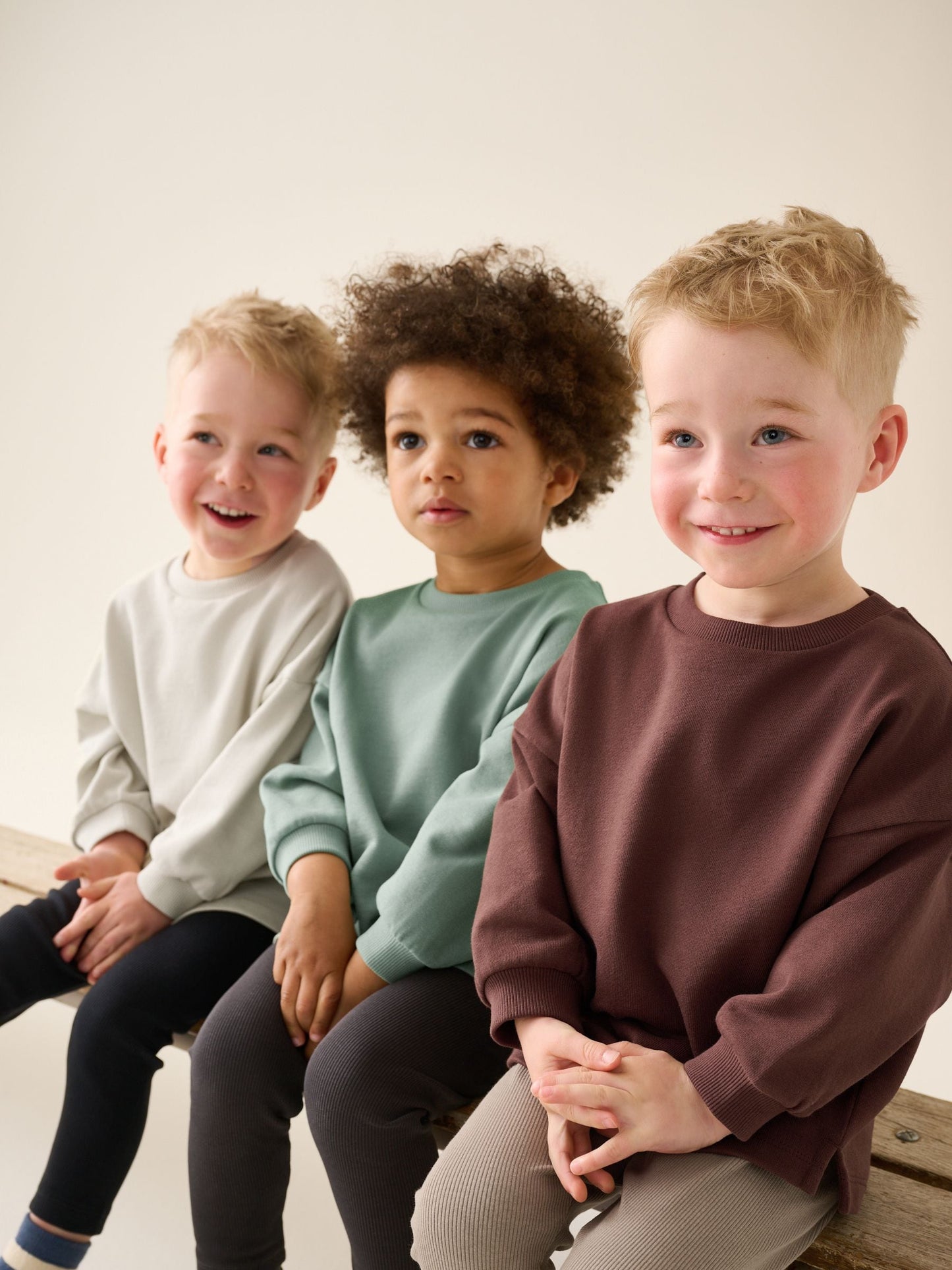 Dsiney Kidz - Brown/Green/Off-white Crew Top and Legging Set 3 Pack (3mths-7yrs) image 4