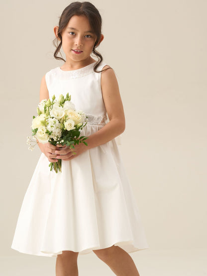 Angel & Rocket White Cassidy Ivory Sequin Bow Dress image 3