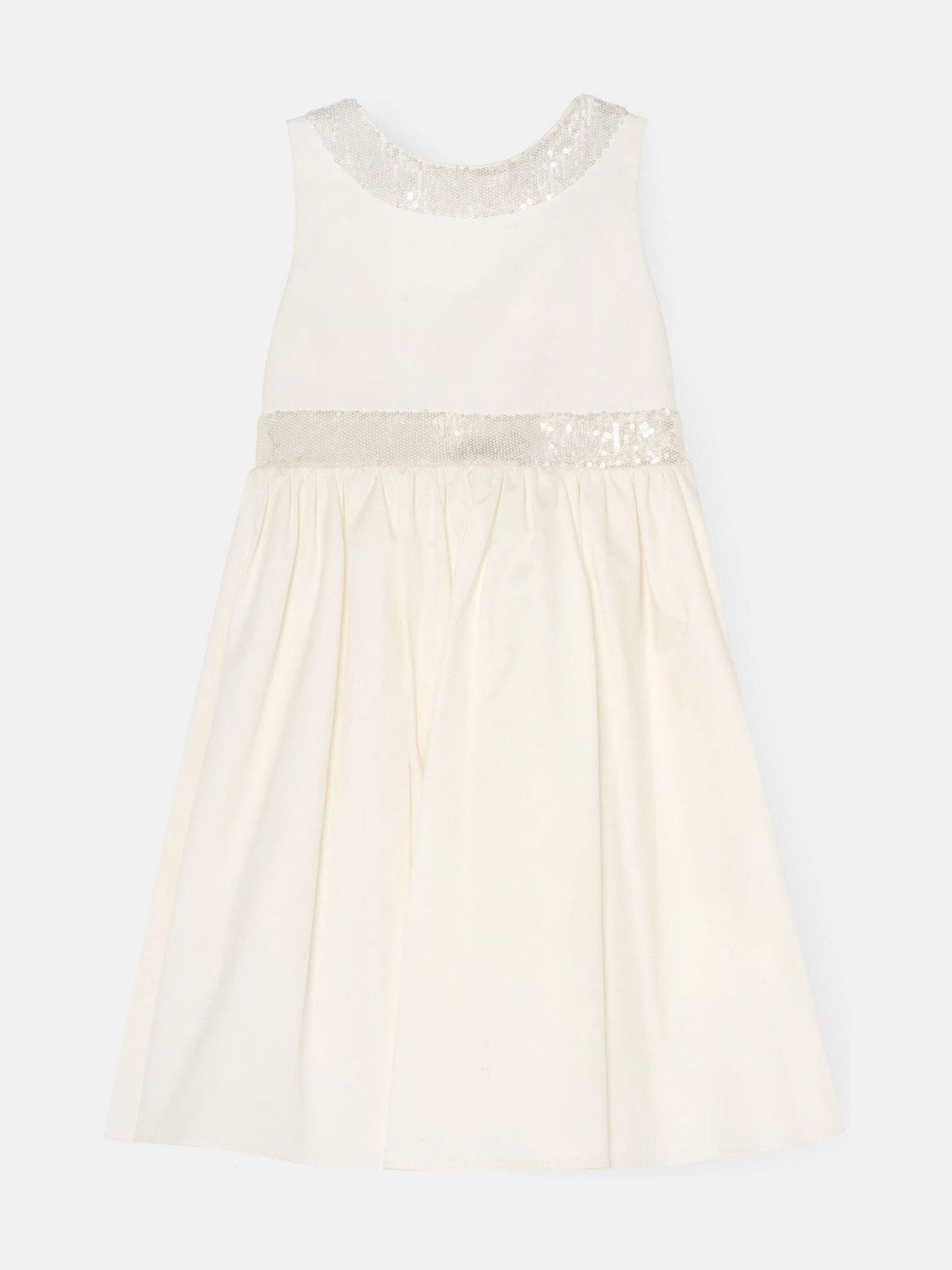 Angel & Rocket White Cassidy Ivory Sequin Bow Dress image 6