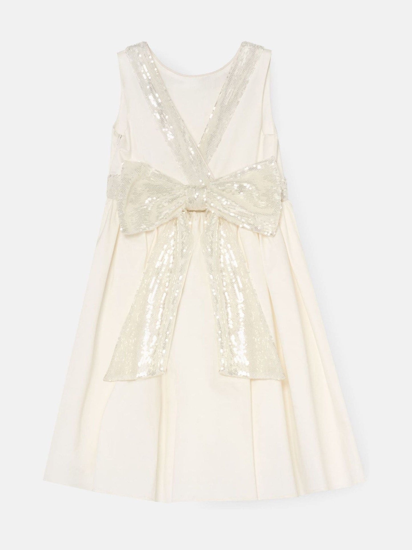 Angel & Rocket White Cassidy Ivory Sequin Bow Dress image 7