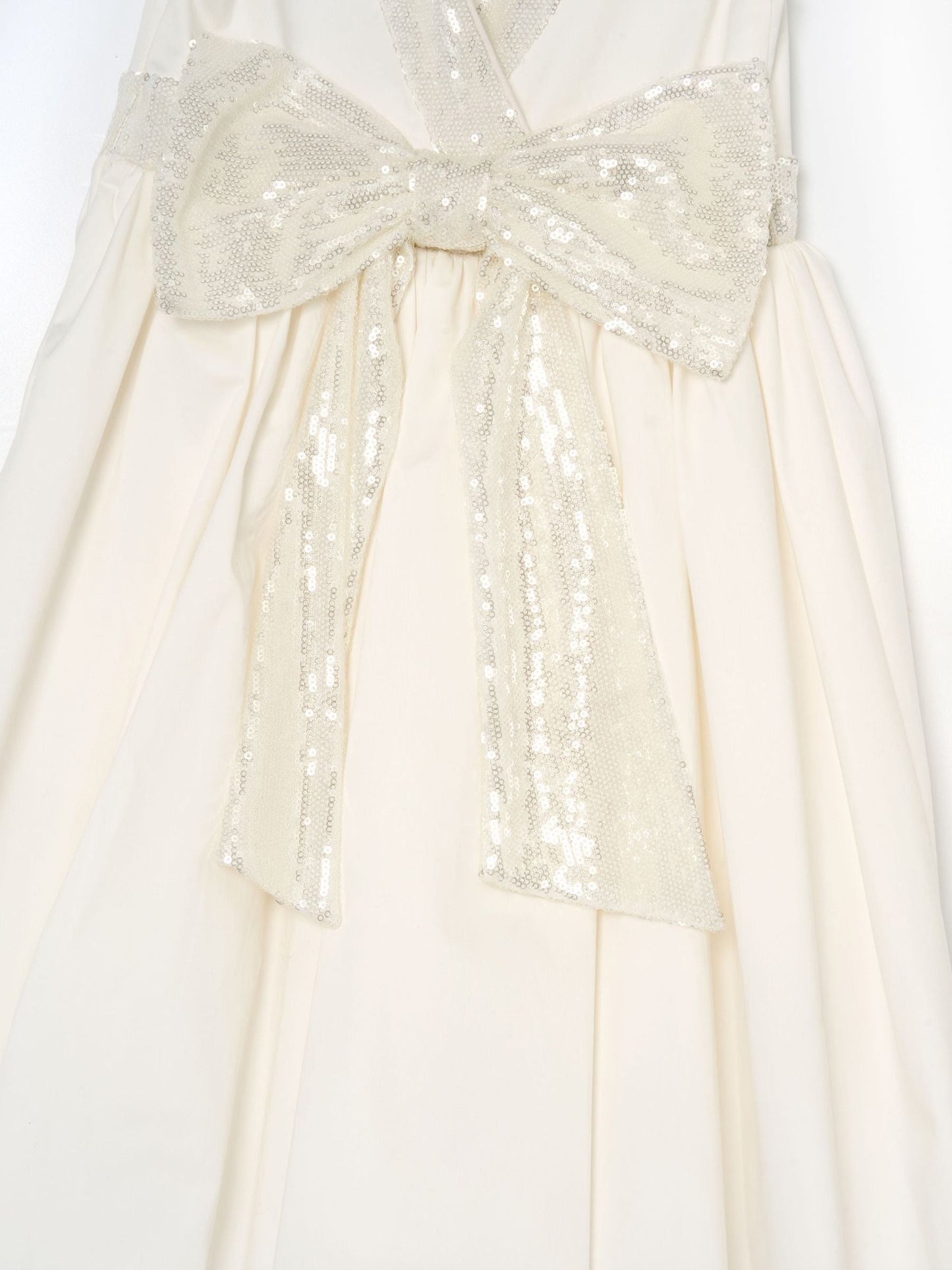 Angel & Rocket White Cassidy Ivory Sequin Bow Dress image 8
