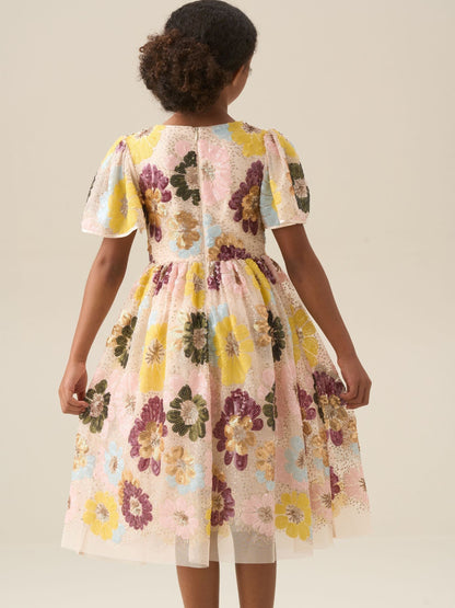 Angel & Rocket White Verity Flower Sequin Dress image 7