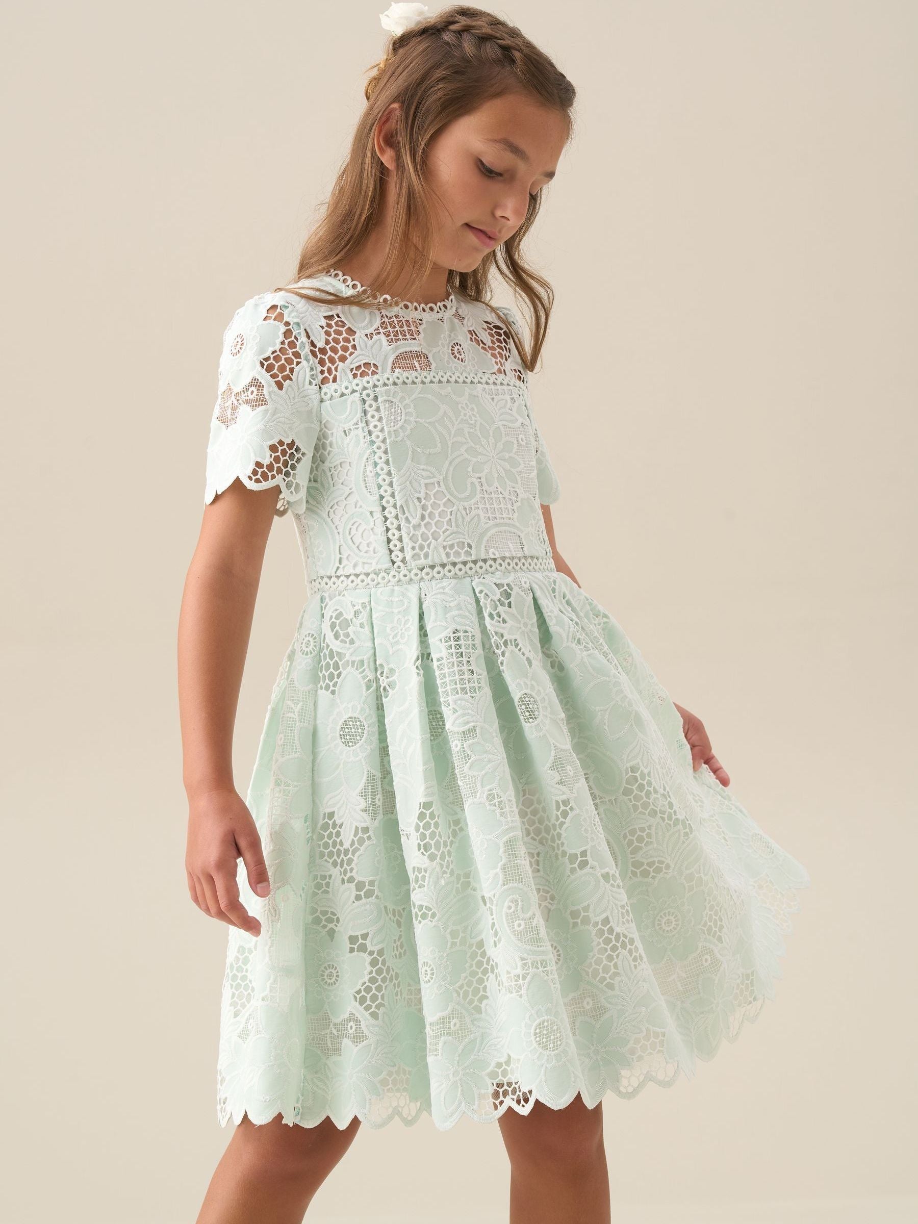 Angel & Rocket Green Maeva Lace Dress image 3